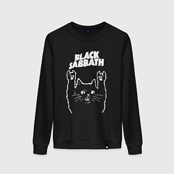 Женский свитшот Black Sabbath Рок кот