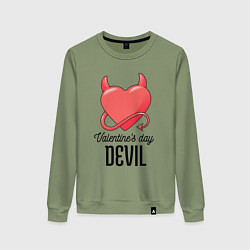 Женский свитшот Valentines Day Devil