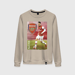 Свитшот хлопковый женский Arsenal, Mesut Ozil, цвет: миндальный