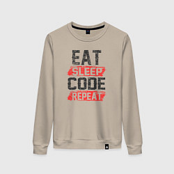 Женский свитшот EAT SLEEP CODE REPEAT