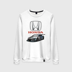 Свитшот хлопковый женский Honda Racing team, цвет: белый