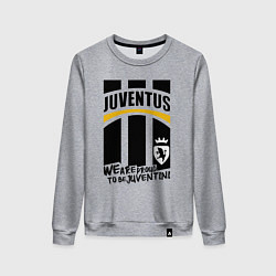 Свитшот хлопковый женский Juventus Ювентус, цвет: меланж