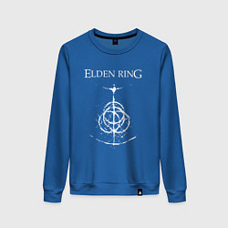 Свитшот хлопковый женский Elden ring лого, цвет: синий