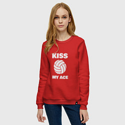 Свитшот хлопковый женский Kiss - My Ace, цвет: красный — фото 2