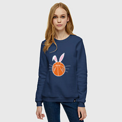 Свитшот хлопковый женский Basketball Bunny, цвет: тёмно-синий — фото 2