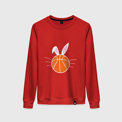 Свитшот хлопковый женский Basketball Bunny, цвет: красный