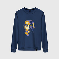 Свитшот хлопковый женский Kobe Face, цвет: тёмно-синий