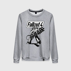 Свитшот хлопковый женский Fallout 4 Hero!, цвет: меланж