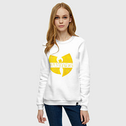 Свитшот хлопковый женский Wu tang logo, цвет: белый — фото 2
