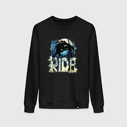 Свитшот хлопковый женский Ride Ski, цвет: черный