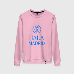 Свитшот хлопковый женский Hala - Real Madrid, цвет: светло-розовый