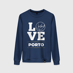 Свитшот хлопковый женский Porto Love Classic, цвет: тёмно-синий