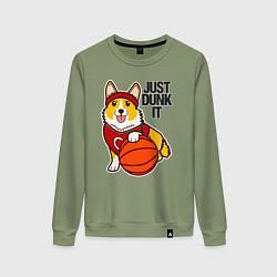 Женский свитшот JUST DUNK IT корги