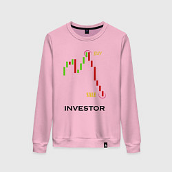 Свитшот хлопковый женский Investor, цвет: светло-розовый