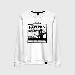 Свитшот хлопковый женский Live at the Palladium, NY - Ramones, цвет: белый