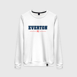 Свитшот хлопковый женский Everton FC Classic, цвет: белый