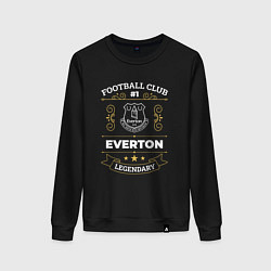 Свитшот хлопковый женский Everton FC 1, цвет: черный
