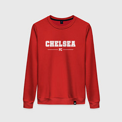 Свитшот хлопковый женский Chelsea Football Club Классика, цвет: красный