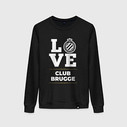 Свитшот хлопковый женский Club Brugge Love Classic, цвет: черный