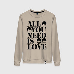 Женский свитшот ALL YOU NEED IS LOVE THE BEATLES