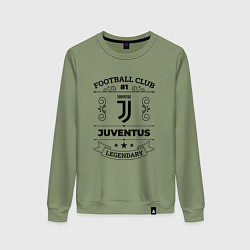 Свитшот хлопковый женский Juventus: Football Club Number 1 Legendary, цвет: авокадо