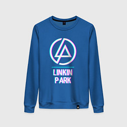 Свитшот хлопковый женский Linkin Park Glitch Rock, цвет: синий