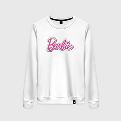 Свитшот хлопковый женский Barbie logo, цвет: белый