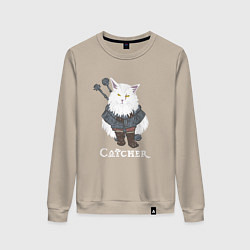 Свитшот хлопковый женский Котьмак, цвет: миндальный