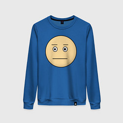 Свитшот хлопковый женский Серьезный Дурак, цвет: синий