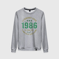 Женский свитшот Легенда с 1986 года