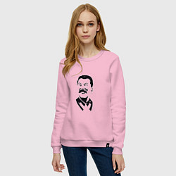 Свитшот хлопковый женский Joseph Stalin, цвет: светло-розовый — фото 2