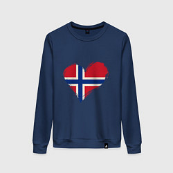 Женский свитшот Сердце - Норвегия