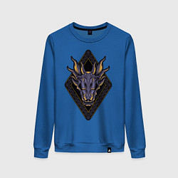 Свитшот хлопковый женский Дом Дракона арт с драконом, цвет: синий