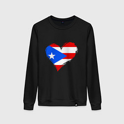 Женский свитшот Сердце - Пуэрто-Рико