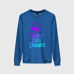 Свитшот хлопковый женский Happy Three Friends - NEON, цвет: синий