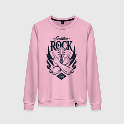 Свитшот хлопковый женский Rock evolution, цвет: светло-розовый