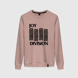 Свитшот хлопковый женский Joy Division - rock, цвет: пыльно-розовый