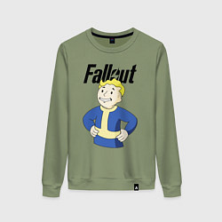 Свитшот хлопковый женский Fallout blondie boy, цвет: авокадо