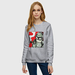Свитшот хлопковый женский Smoke Bender, цвет: меланж — фото 2