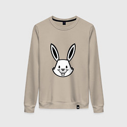 Свитшот хлопковый женский Bunny Funny, цвет: миндальный