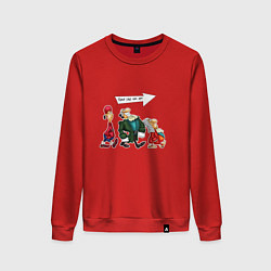 Свитшот хлопковый женский Троица-Остров Сокровищ, цвет: красный