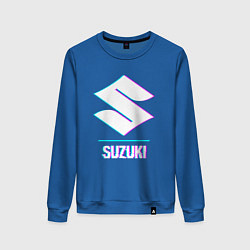 Женский свитшот Значок Suzuki в стиле glitch
