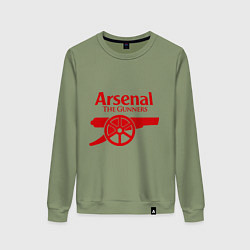 Свитшот хлопковый женский Arsenal: The gunners, цвет: авокадо