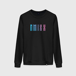 Свитшот хлопковый женский Nmixx kpop группа, цвет: черный