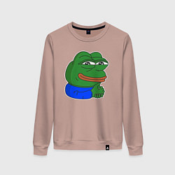 Женский свитшот Лягушонок Пепе хитрый