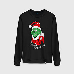 Женский свитшот Merry Christmas, Santa Claus Grinch