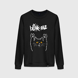Женский свитшот Blink 182 rock cat