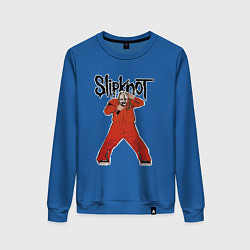 Свитшот хлопковый женский Slipknot fan art, цвет: синий