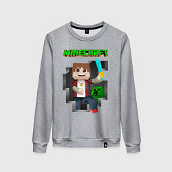 Женский свитшот Майнкрафт криппер