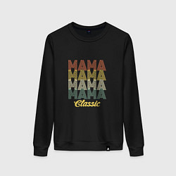 Свитшот хлопковый женский Mama Classic, цвет: черный